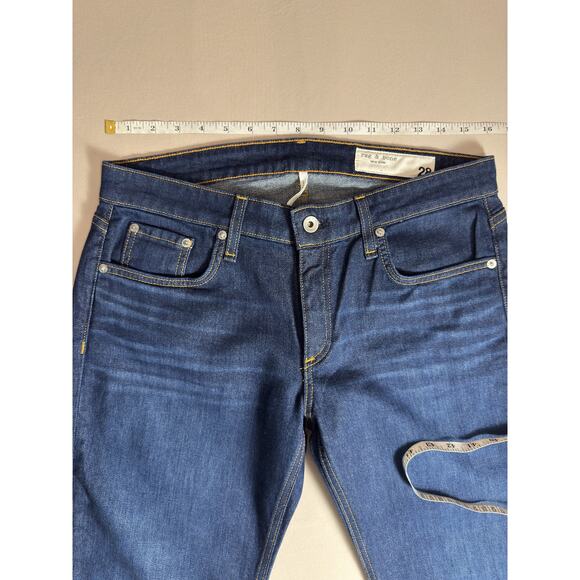 Rag & Bone Dre Low-Rise Slim Boyfriend Cambria/Dark Jeans Women Size 28 - Picture 3 of 11